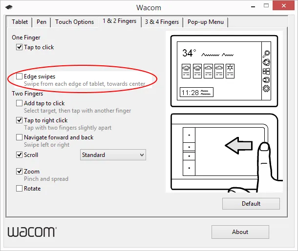 Wacom Bamboo Tablet Emits Random Characters in Touch Mode